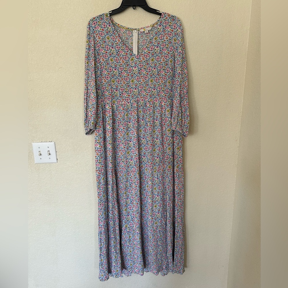 Boden Blue Floral Maxi Dress - Picture 2 of 4